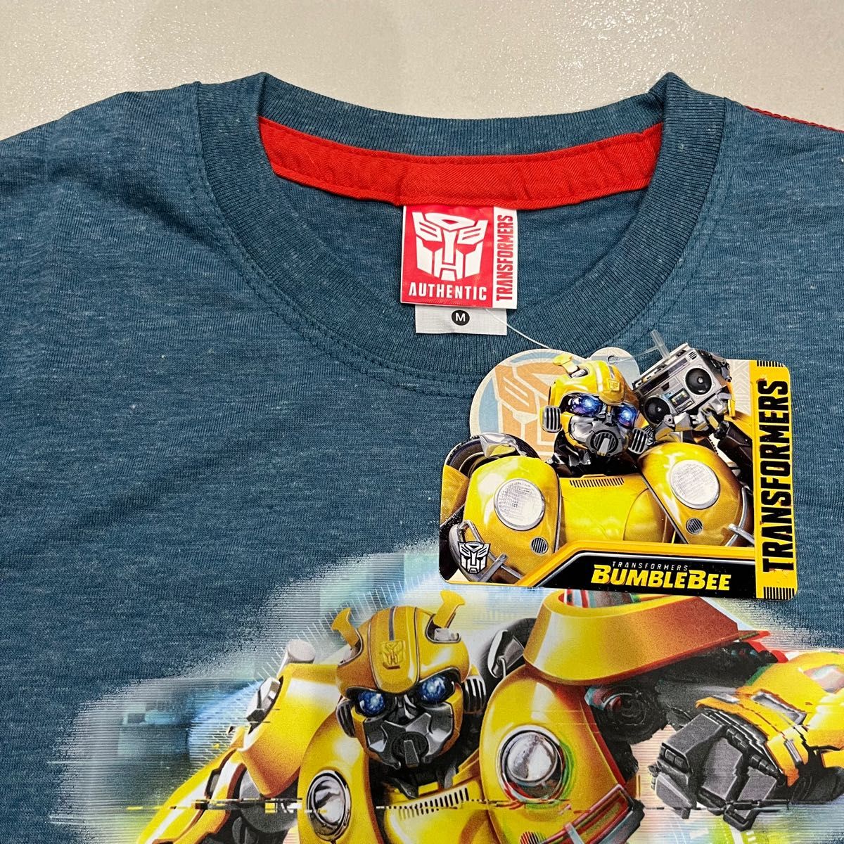 新品ライセンスM130トランスフォーマーバンブルビープリント半袖TシャツロゴTシャツ子供服キッズ TRANSFORMER　