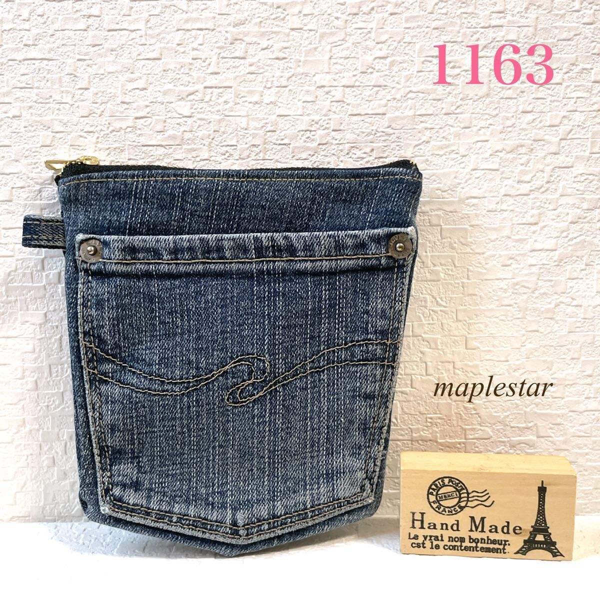 ☆ささまゆ様専用☆ハンドメイド☆デニムリメイクポーチ 2点