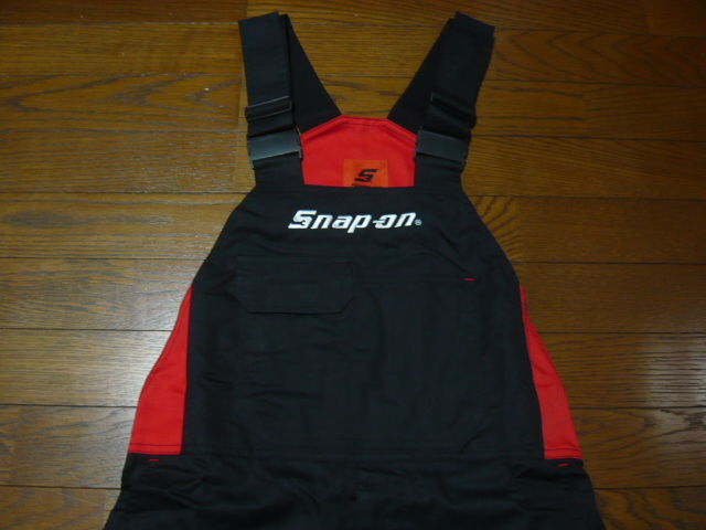 Snap-on スナップオン サロペット ヘリンボーン 前後ロゴ刺繍/前 Snap-on スナップオン サロペット ヘリンボーン 前後ロゴ刺繍/前