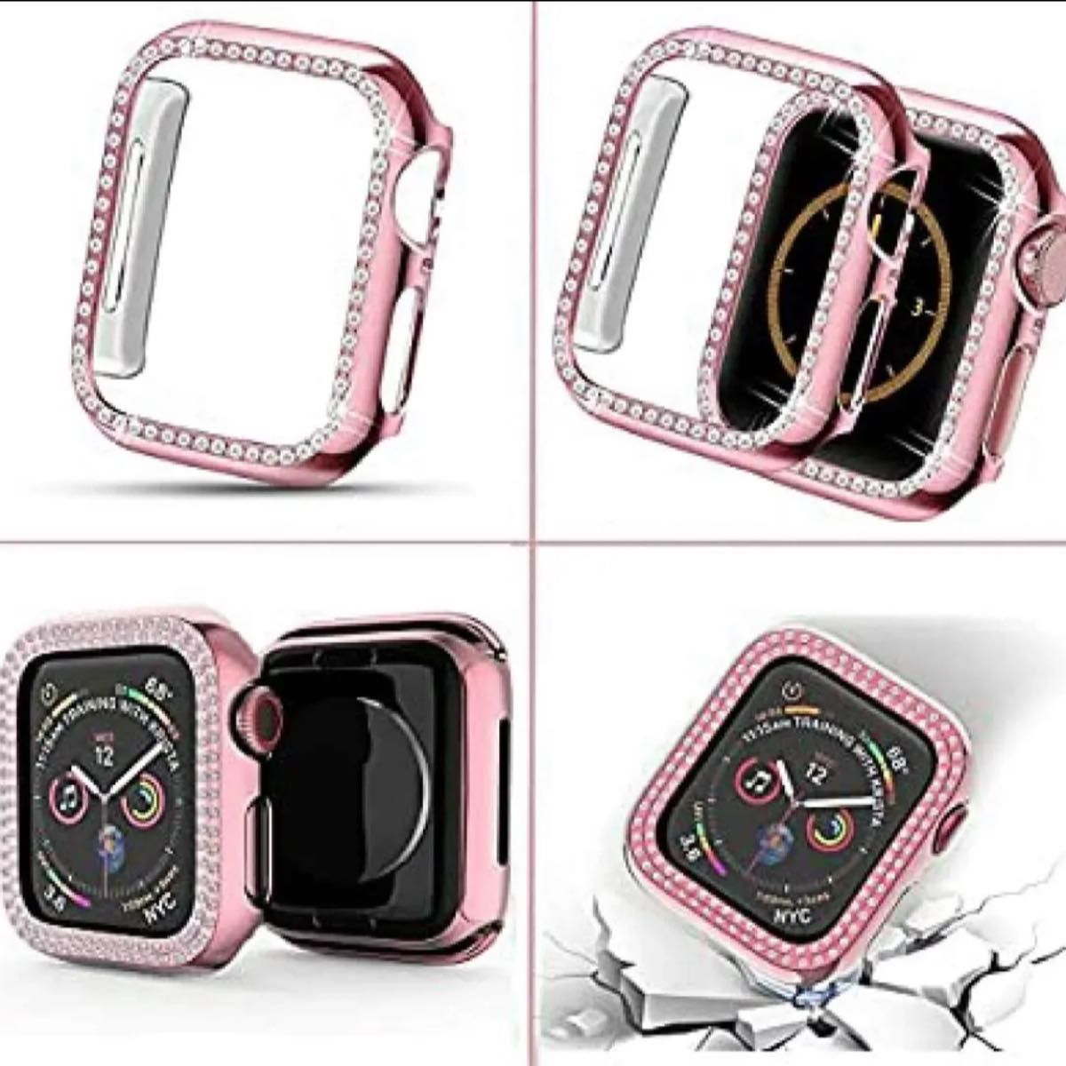 Apple Watch バンド キラキラ  アップルウォッチ　44mm レディース　かわいい　ラインストーン　 ステンレススチール