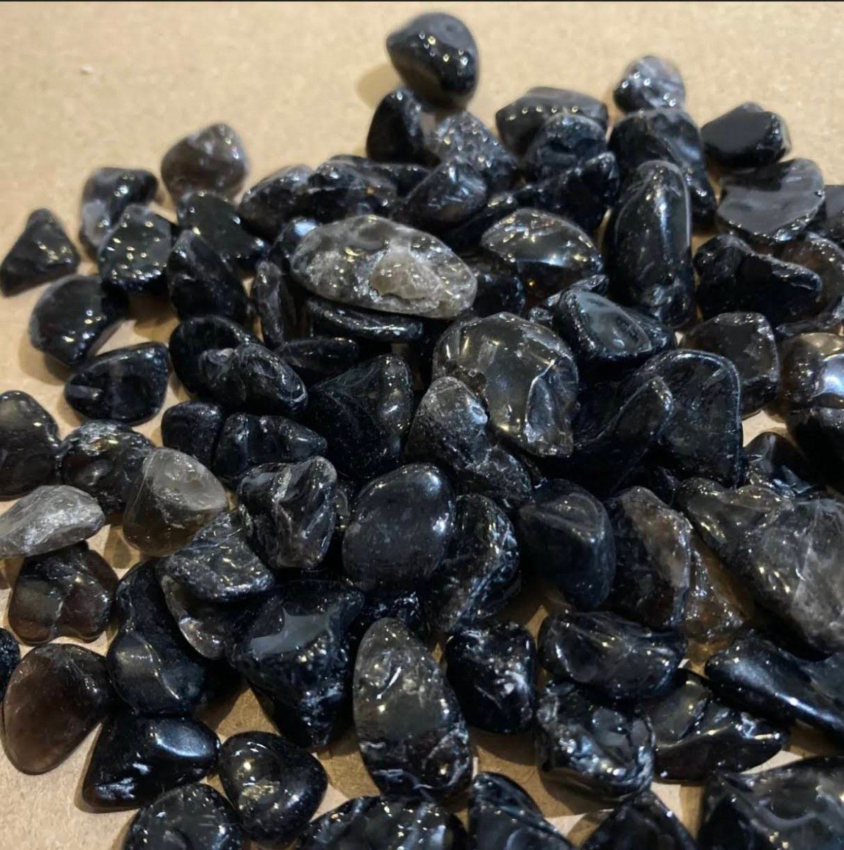 1kg】大粒 天然黒水晶さざれ モリオン 細石 浄化 インテリア 天然石