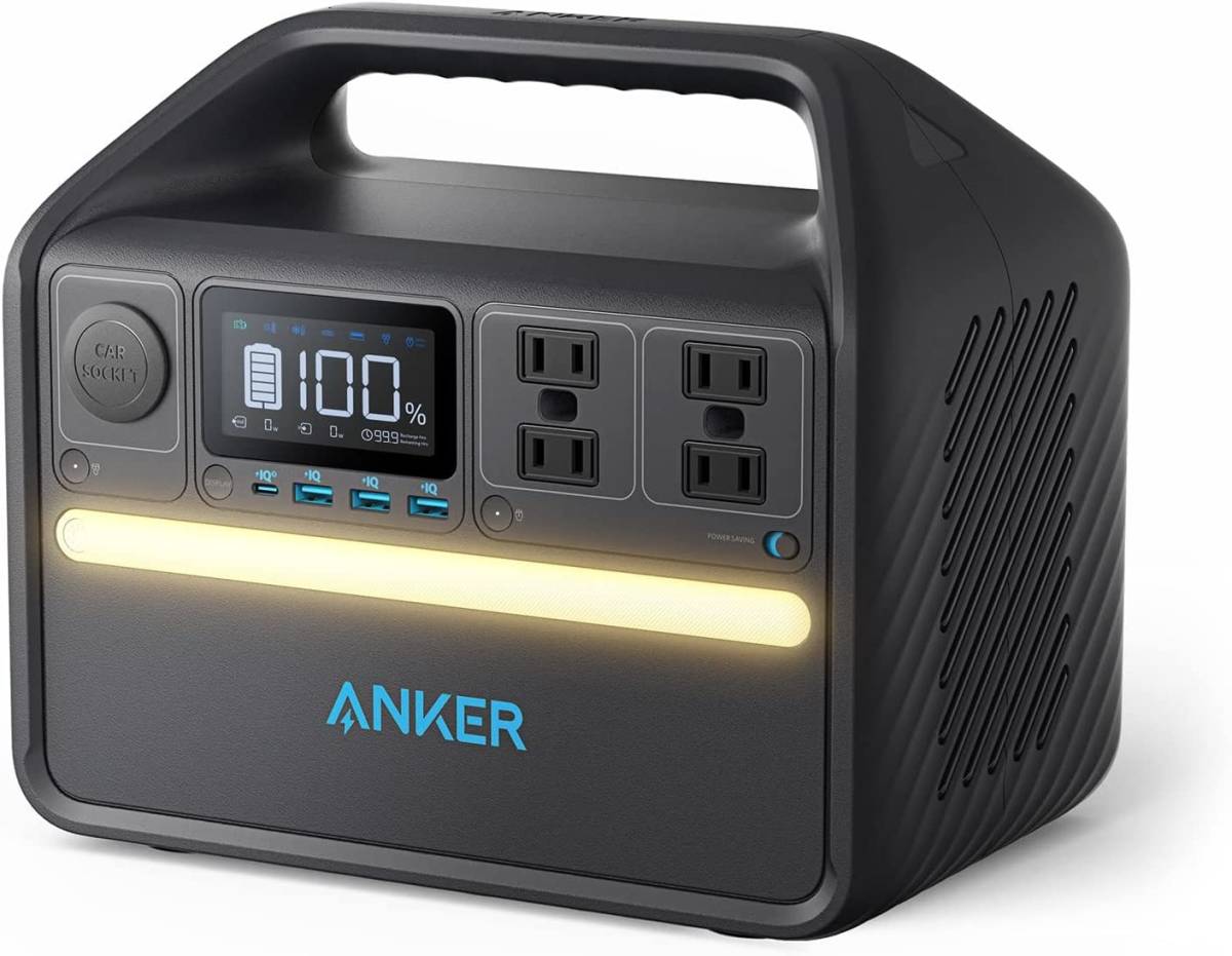 【新品】Anker 535 Portable Power Station(PowerHouse 512Wh) ポータブル電源 AC500W(瞬間最大750W) 長寿命 PSE認証済 アンカー