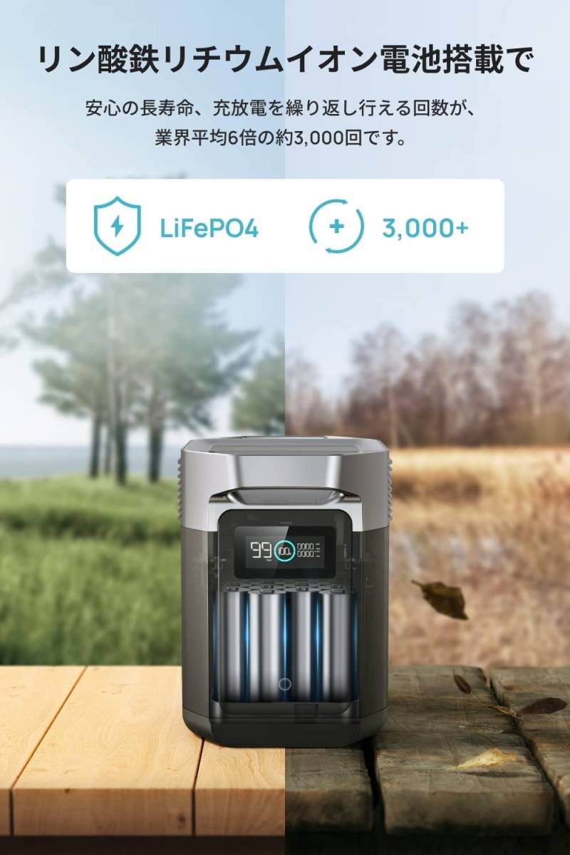 【 новый товар 】EcoFlow  портативный   Электропитание  DELTA2  большое содержимое  1024Wh AC тех. вывод 1500W( максимум 2250W)  приложение    ... управление   эко ... ...2