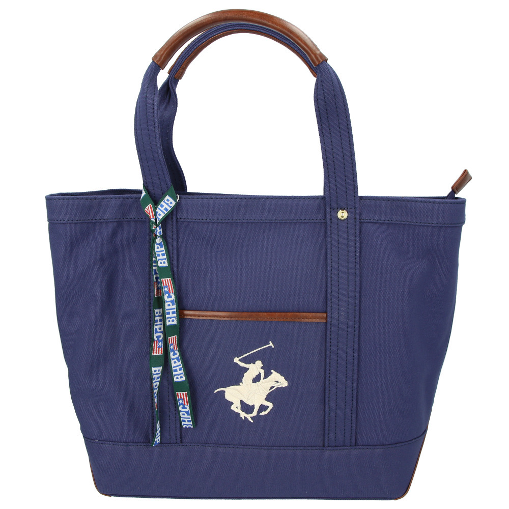 ☆ NV/NV/WH ☆ BEVERLY HILLS POLO CLUB キャンバストートバッグL BH1008N ビバリーヒルズポロクラブ トートバッグ 大きめ キャンバス