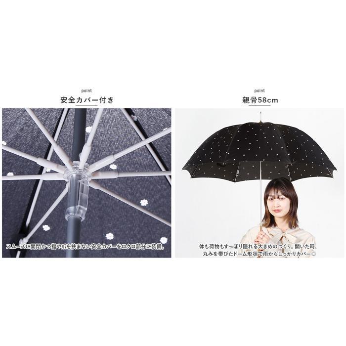 ☆ フリルネイビー ☆ ニューベーシックアンブレラ 58cm ニフティカラーズ 長傘 nifty colors 傘 レディース 手開き 58cm 雨傘 かさ カサ_画像7