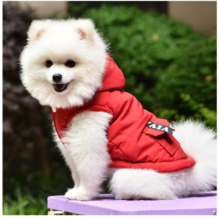 * красный * L * для домашних животных защищающий от холода с капюшоном . жакет весна осень-зима yspetsoo5299 пальто собака одежда собака. одежда домашнее животное одежда жакет внешний 