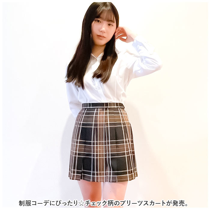 ☆ タイプ10 ☆ L ☆ 制服 スカート pmyskirts24 制服 スカート スクール プリーツスカート ミニスカート ミニ丈 ボトムス チェック柄_画像4