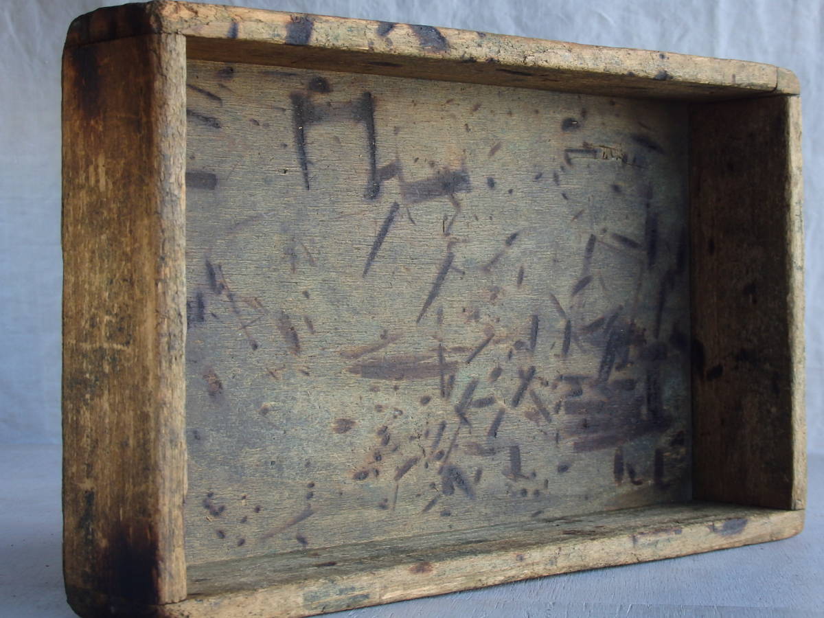 フランスアンティーク 木箱 ウッドボックス 蚤の市 ブロカント 古木 雑貨 ケース 収納 ツールボックス _画像6