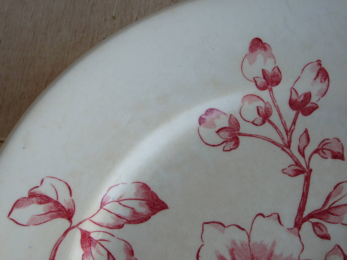  Франция античный керамика LONGWY проигрыватель tie plate tray тарелка посуда стол одежда .. город белый фарфор подставка для выпечки с ножками plate 