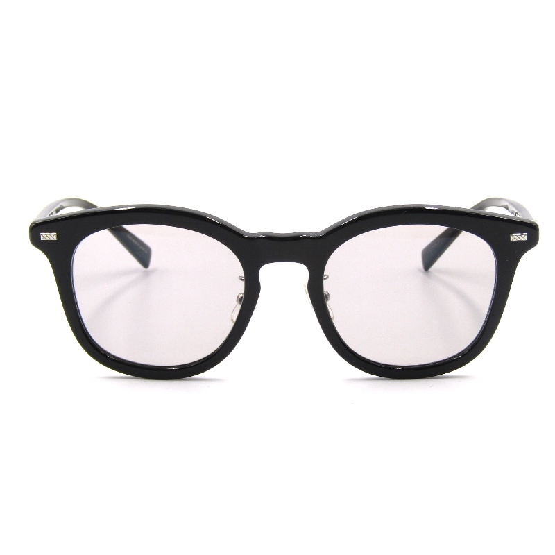 金子眼鏡 カネコガンキョウ メガネフレーム KAS-06 ウェリントン アセテート 日本製 ブラック 黒 度入り 50016857_画像2