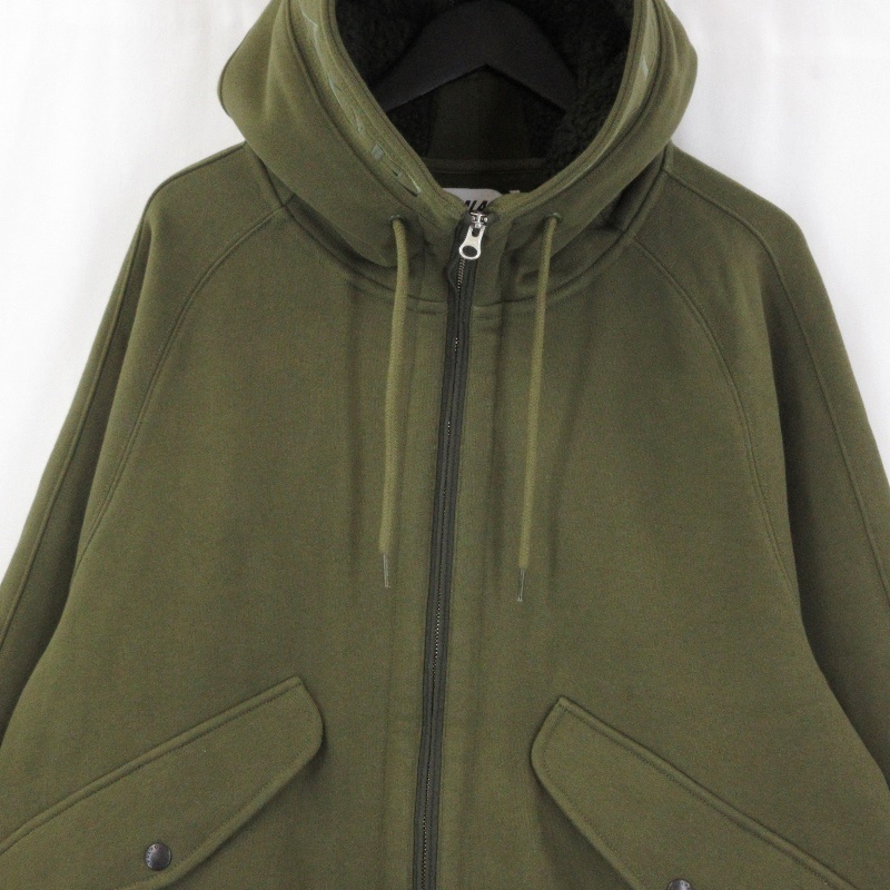 未使用 PALACE パレス Split Hood Bomber Sweat P23CS226 スプリット フード ボンバー スウェット パーカー オリーブ L 70015136_画像4