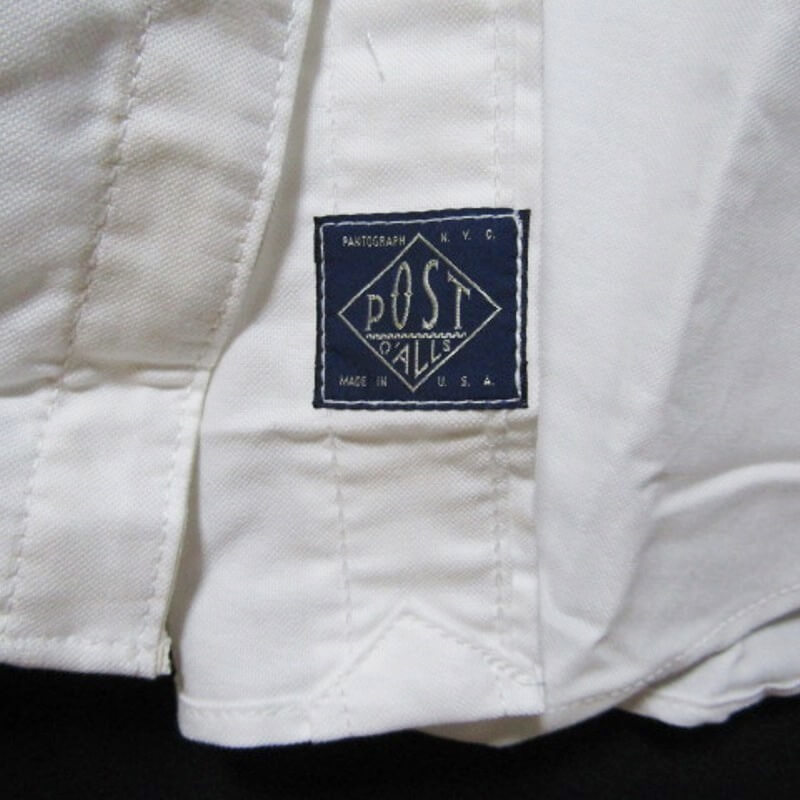 POST O'ALLS ポストオーバーオールズ 長袖ワークシャツ ワンポケット USA製 ホワイト 白 S 27104233_画像6
