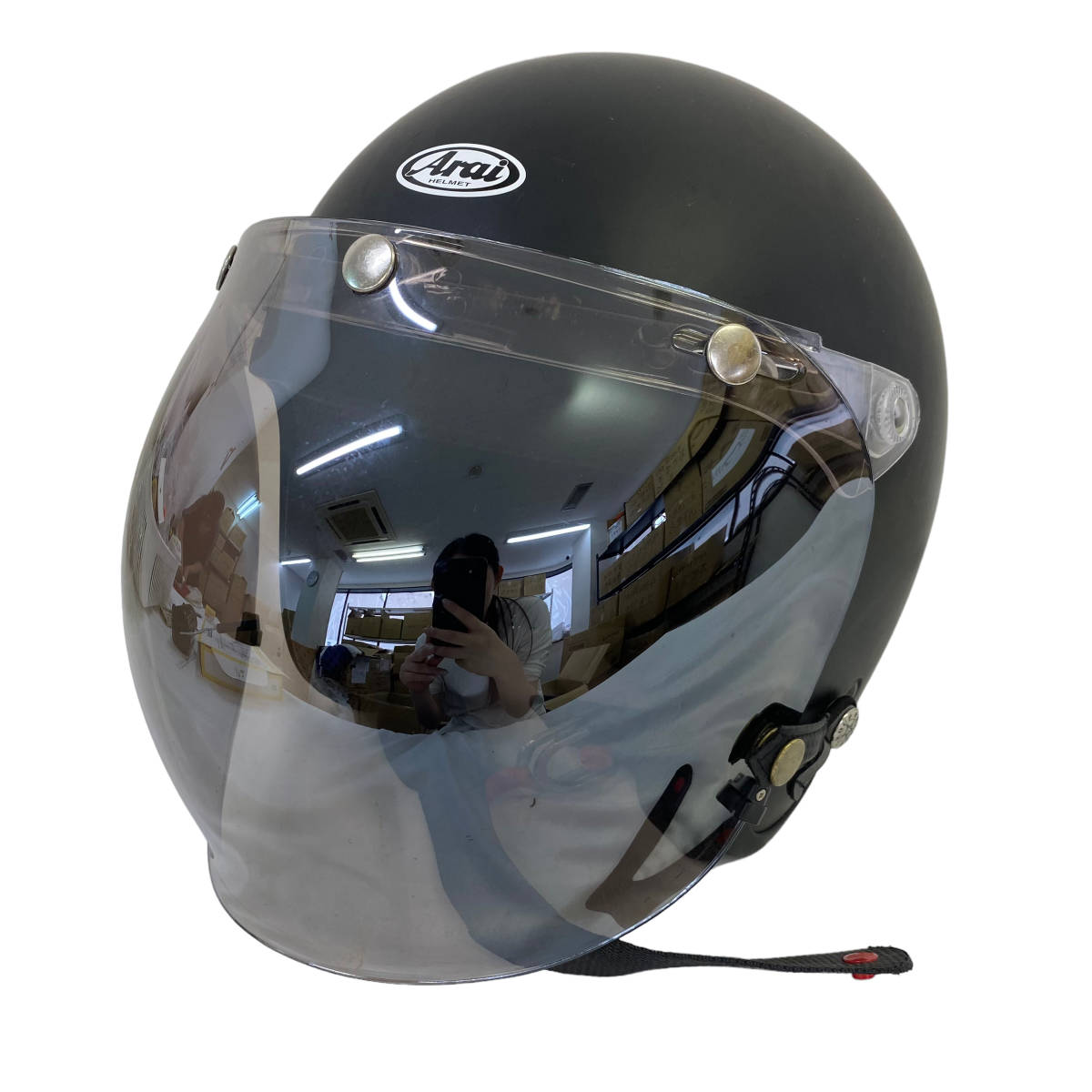 【美品】 ARAI アライ CLASSIC MODジェットヘルメット　※スモークミラーシールド付き 4180-100_画像1