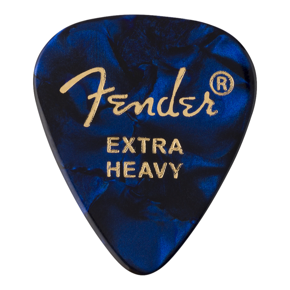 フェンダー Fender 351 Shape Premium Picks Extra Heavy Blue Moto ギターピック 12枚入り_画像1