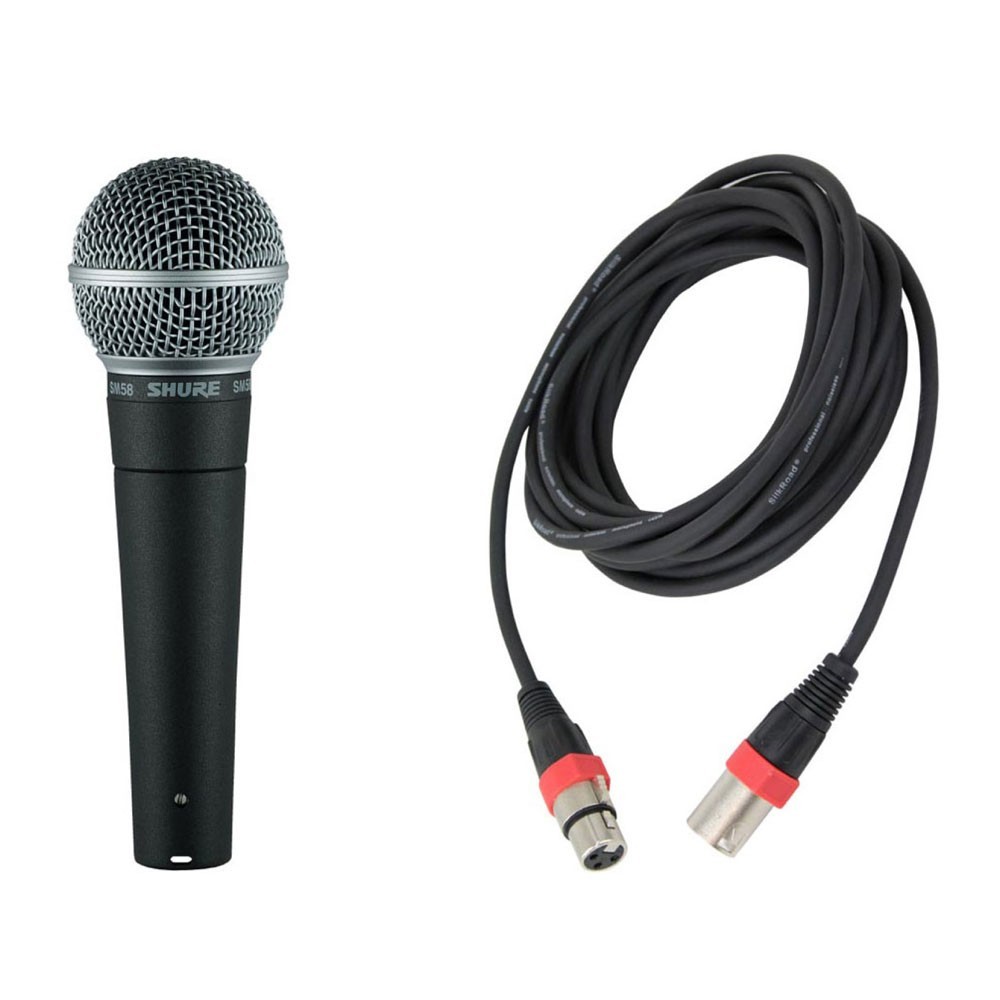 SHURE SM58-LCE 5Mマイクケーブル（XLRオス-メス）付き ボーカル用ダイナミックマイク