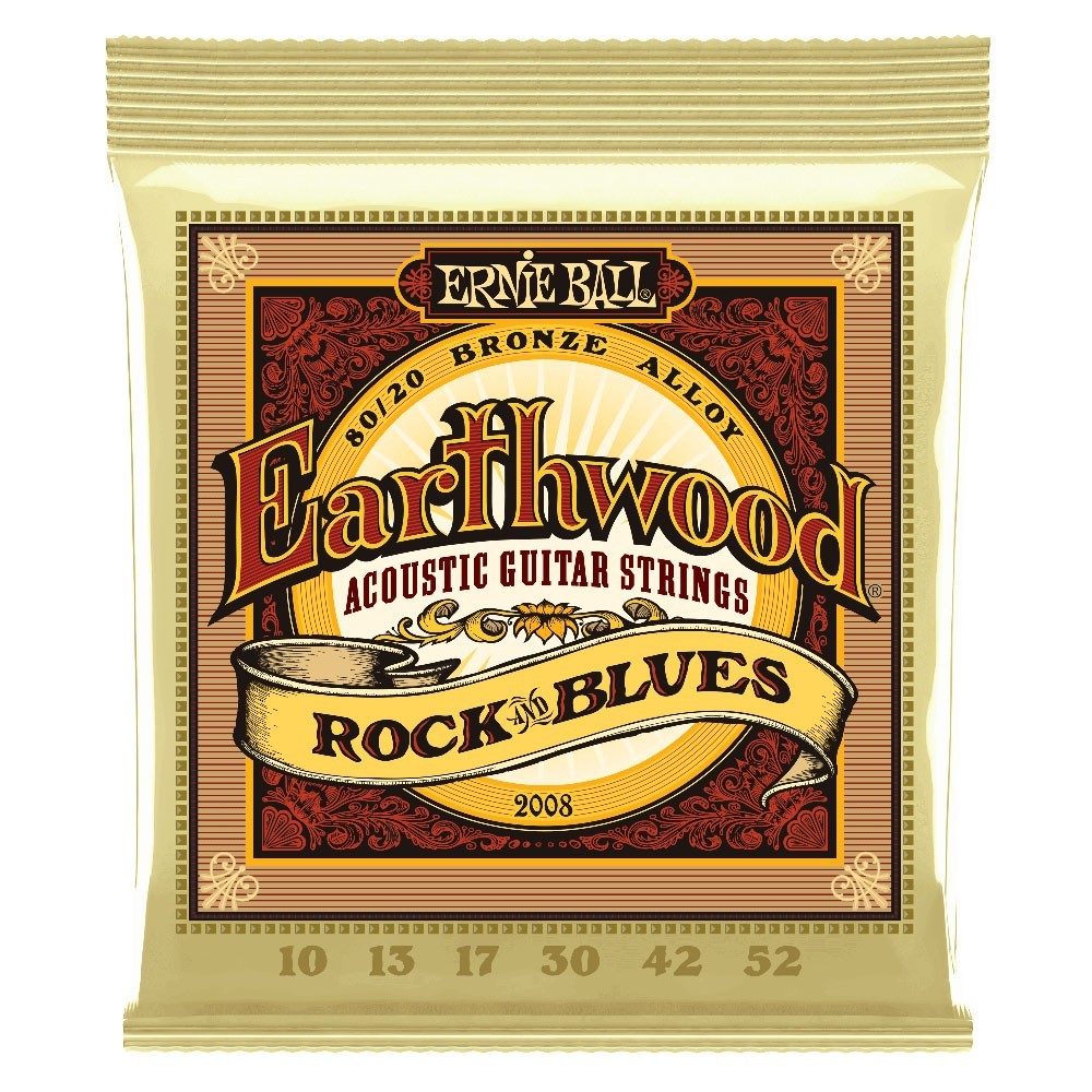 アーニーボール ERNIE BALL 2008 Earthwood Rock and Blues w/Plain G 80/20 Bronze 10-52 Gauge アコースティックギター弦_画像1