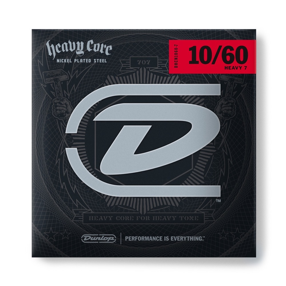 Jim Dunlop Heavy Core Strings Strings DHCN10607 Heavy 7 7 -String Entreck Guitar String