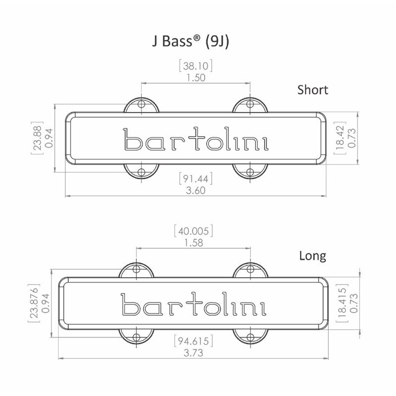 Bartolini 9J1 ベース用ピックアップ Bartolini 9J1 ベース用ピックアップ