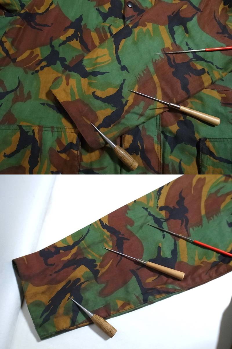 80s90s BARBOUR Bab a- camouflage military England made jacket / Vintage 30s40s50s Royal navy long shoa man Ben tile 