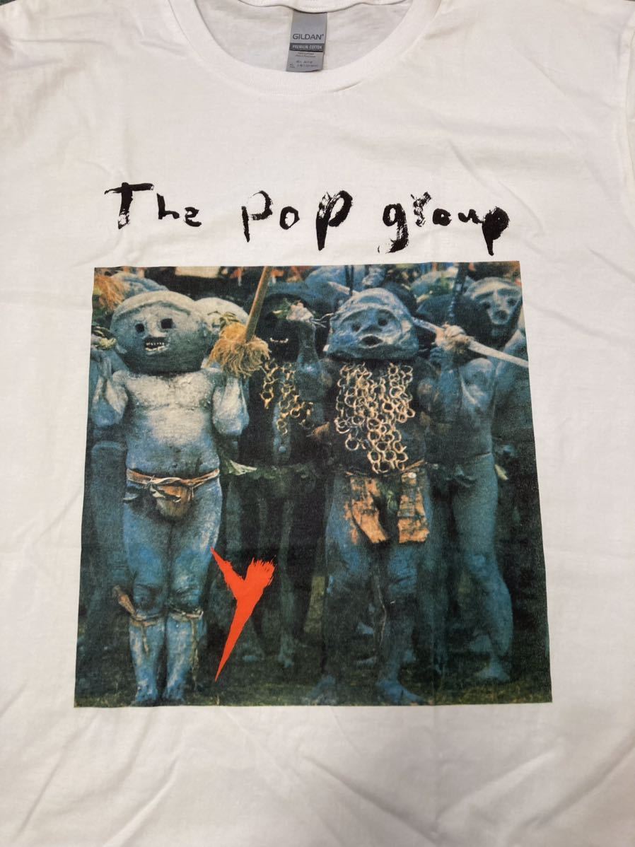 新品XL/送料230円/同梱2枚可能/ギルダン5.3oz THE POP GROUP /ポップグループY /Tシャツ ホワイト/ポストパンクの画像2