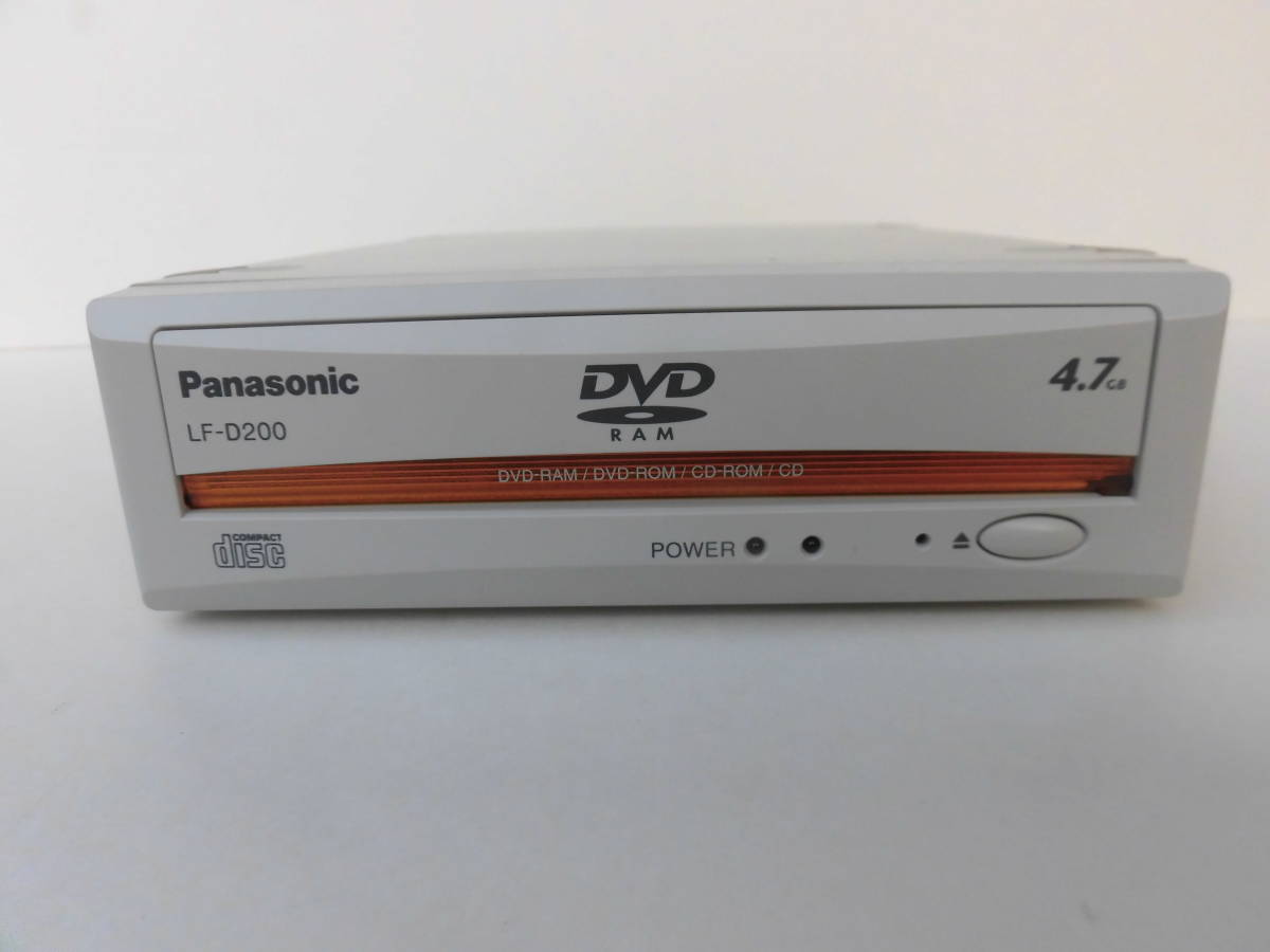 Panasonic製 SCSI外付け DVD-RAMドライブ LF-D200J (中古DVD-RAM1枚、ターミネーター、ACアダプター等付属)の画像1