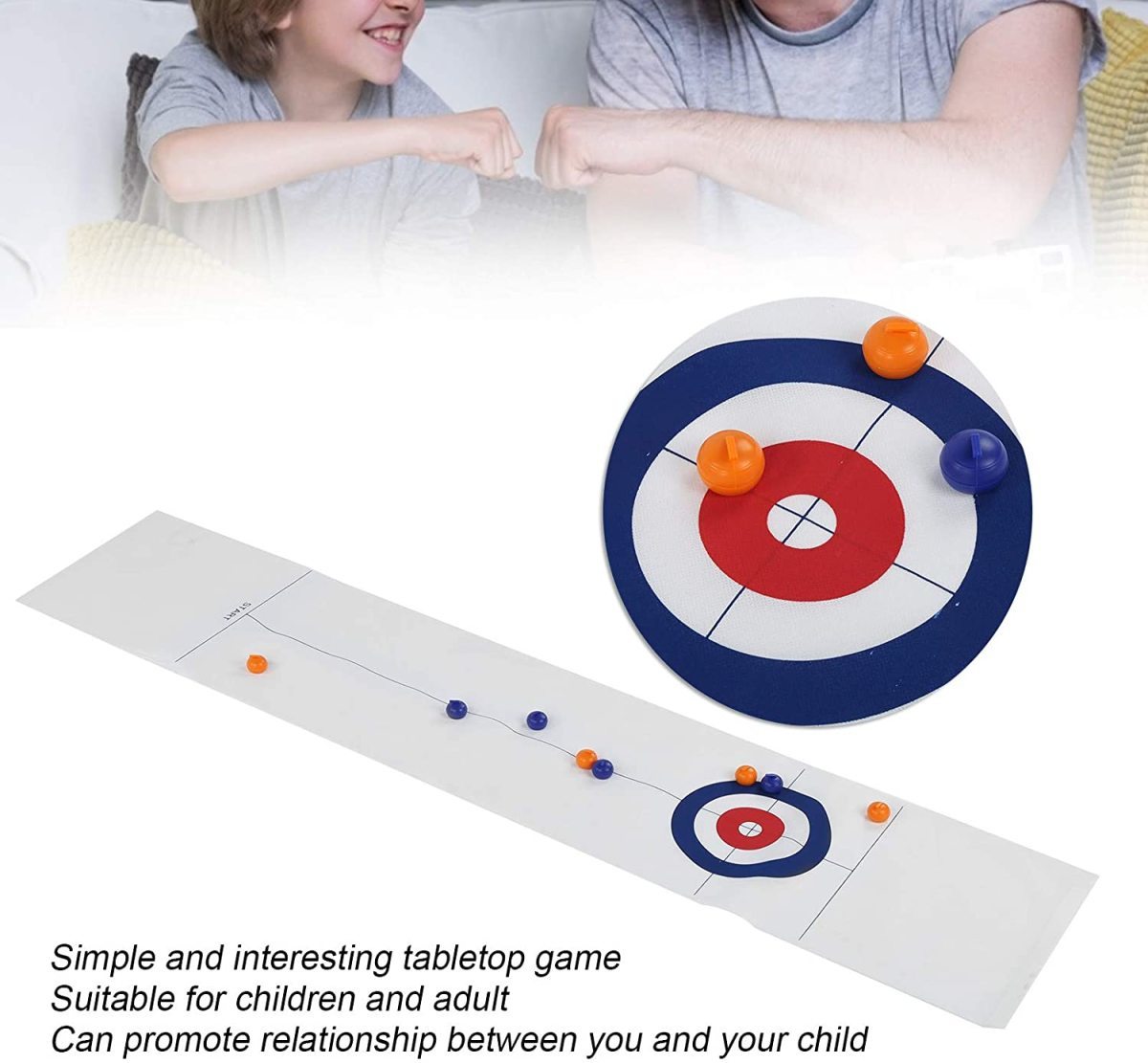 テーブル カーリング ゲーム コンパクト ゲーム 子供向けの指遊び玩具_画像5