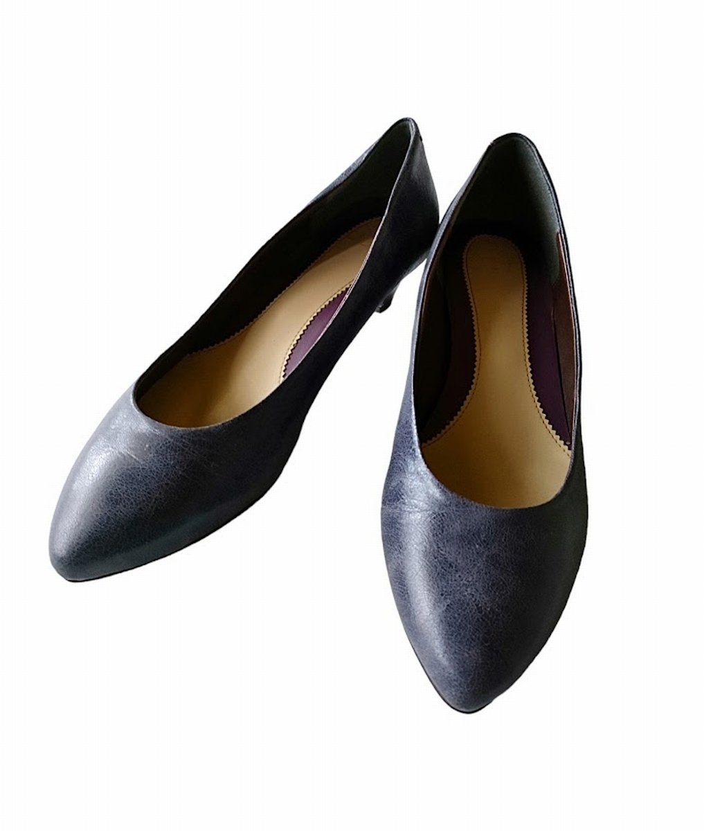 *Fin fins /kla King pumps /24.5cm/ simple / heel 4cm/ purple *