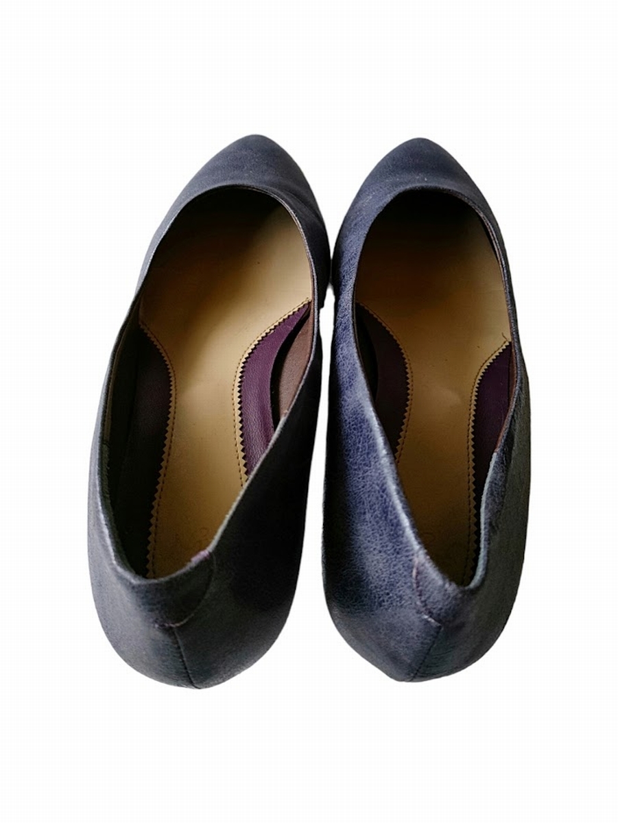 *Fin fins /kla King pumps /24.5cm/ simple / heel 4cm/ purple *