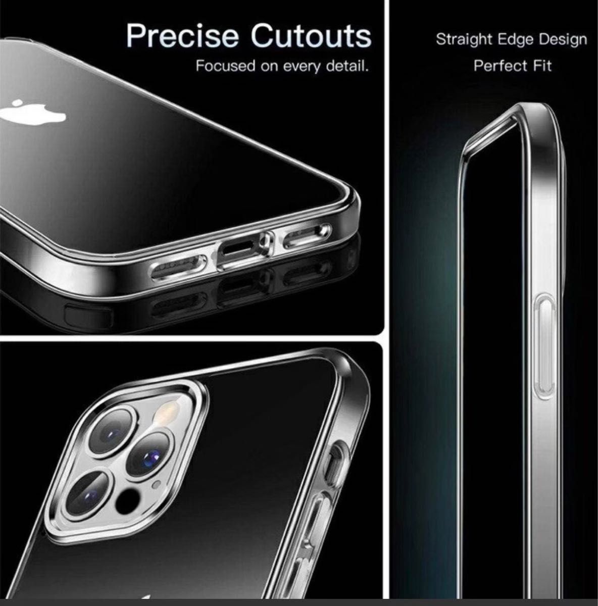 【iPhone15ProMAX】耐衝撃 カメラ保護クリアケース  TPU