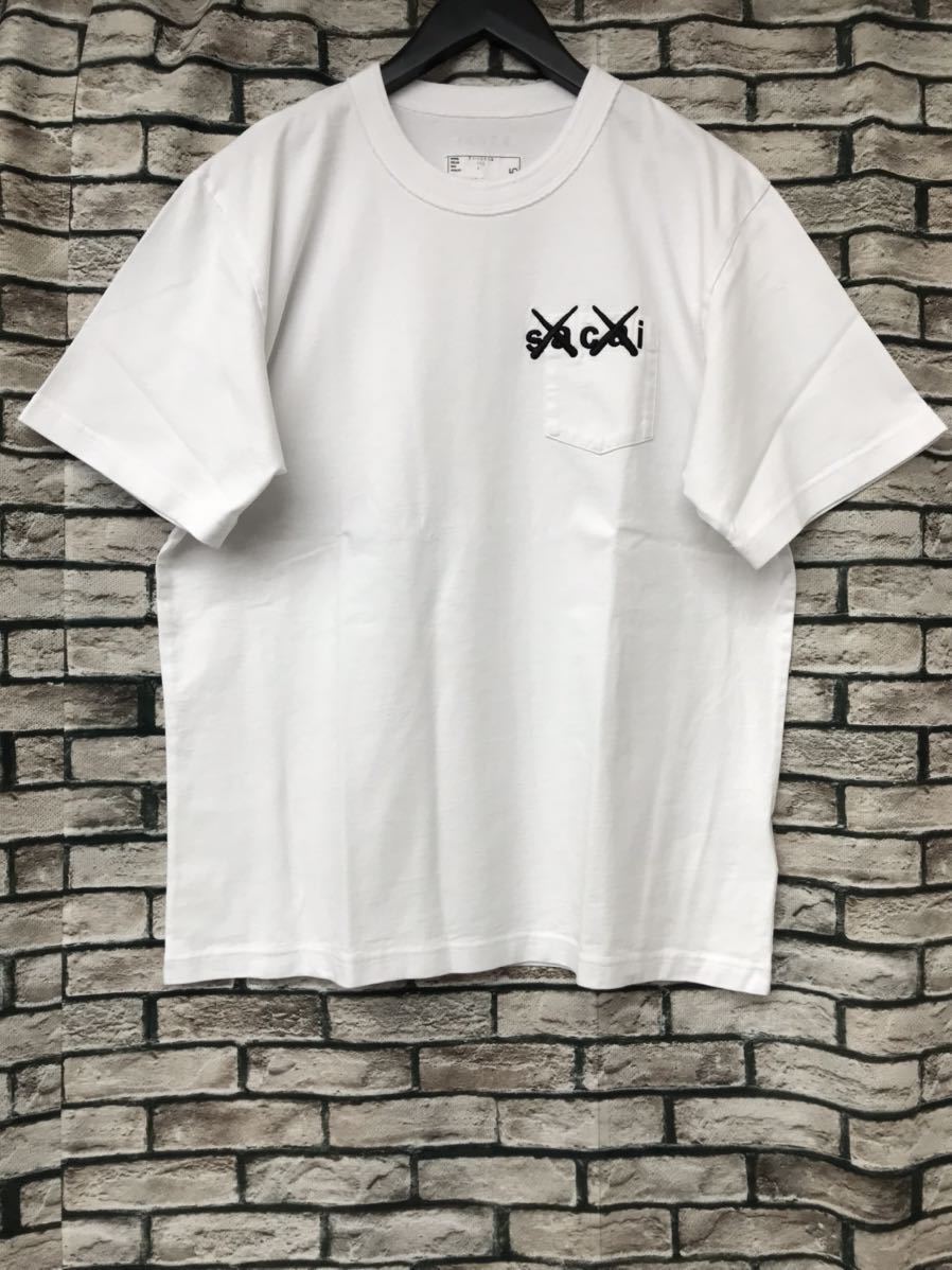 極美品 sacai×KAWS サカイ×カウズ 21AW 21-0285S Embroidery T-Shirt