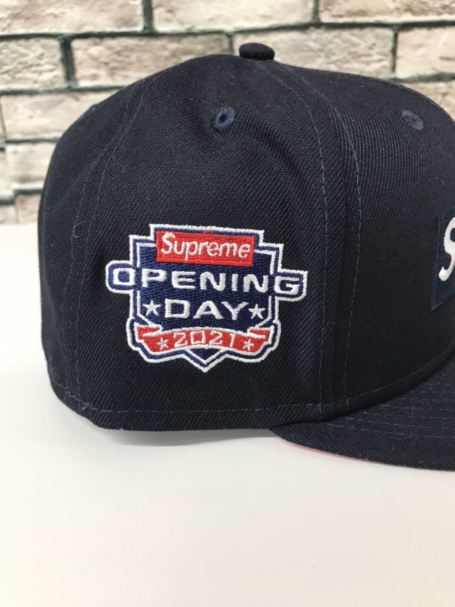 極美品★SUPREME×NEW ERA シュプリーム×ニューエラ★21AW No Comp Box Logo ノーコンプワッペンボックスロゴキャップ_画像2