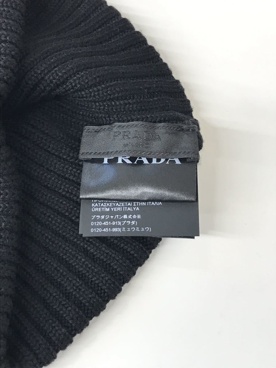 極美品 PRADA プラダ SMB374 S202 U97 ラバーロゴウールニット 極美品 PRADA プラダ SMB374 S202 U97 ラバーロゴウールニット