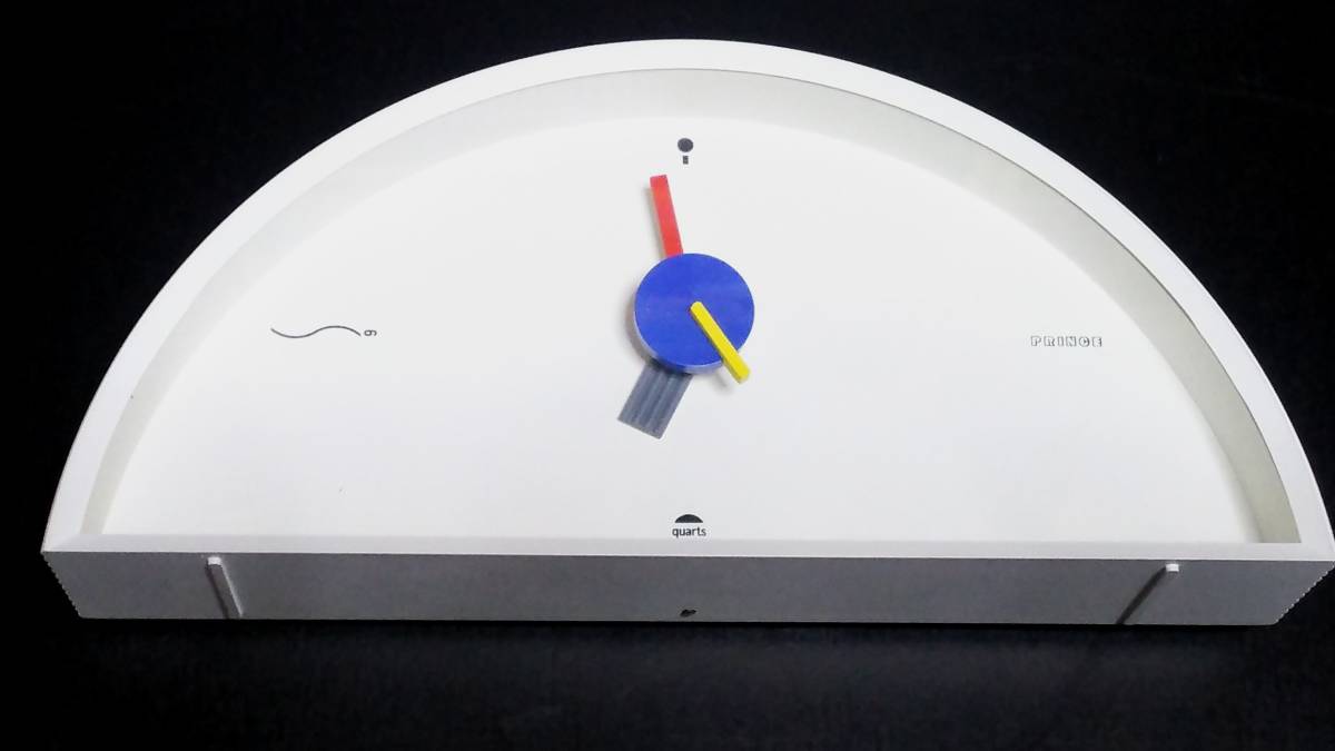 ビンテージ ポストモダン デザイン クロック 置時計 PRINCE 動作確認済み 80年代 90年代 231011_画像4