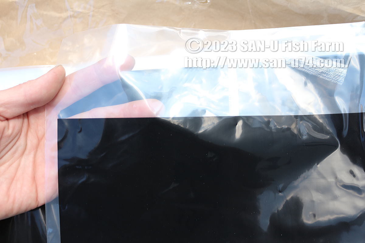 1 surface only black color. circle bottom sack 100 pieces set * size width 260× deep 530mm* thickness 0.07mm*....* vinyl sack * aquarium fish * goldfish * medaka *.. bill issue possibility 