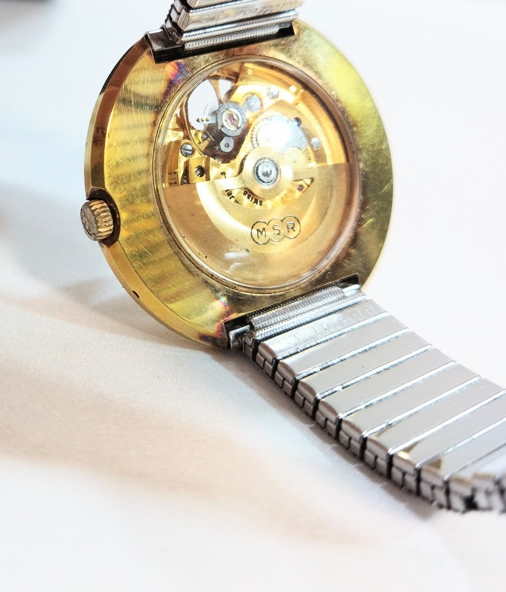 【稼働品】VULCAIN MSR T54　22石　ヴァルカン スケルトン 自動巻き メンズ　腕時計　スイス製 010JLHU05_画像8