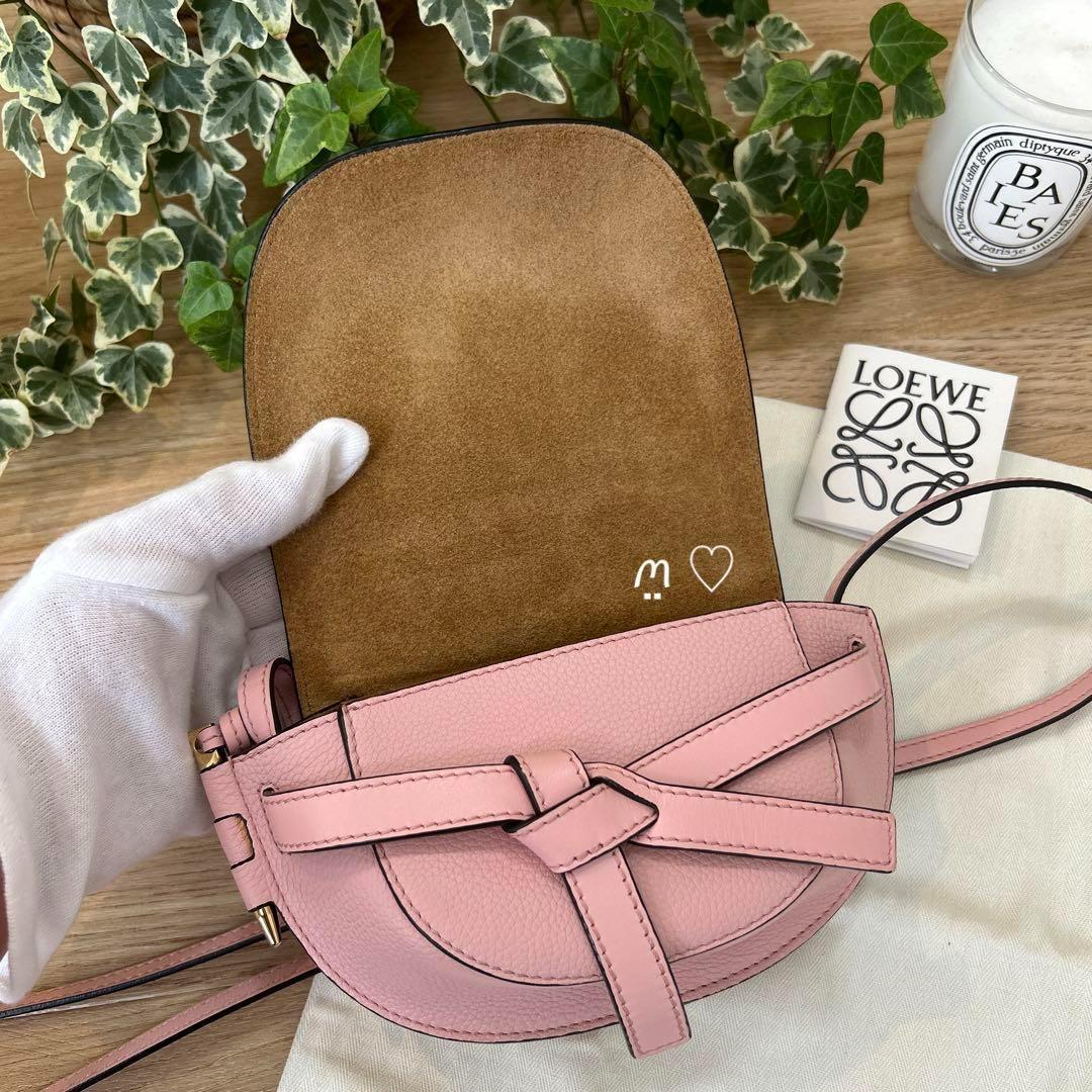 ロエベ LOEWE ゲートバッグ ミニ ピンク Gate mini Bag Icy pink