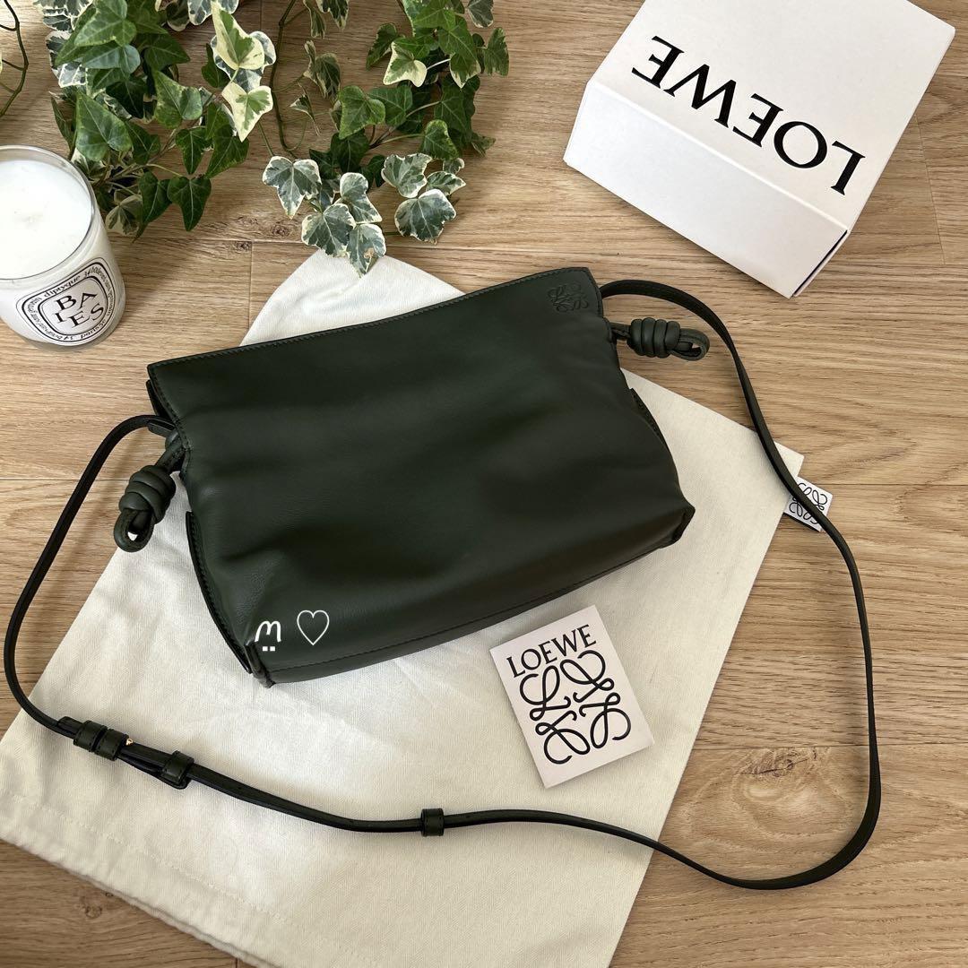 送料無料 LOEWE ロエベ フラメンコクラッチミニ ヴィンテージカーキ 斜
