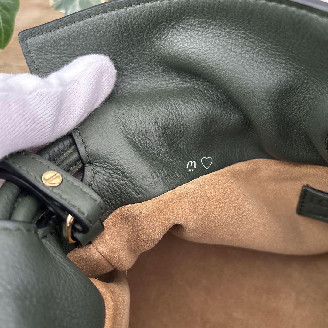 送料無料 LOEWE ロエベ フラメンコクラッチミニ ヴィンテージカーキ 斜