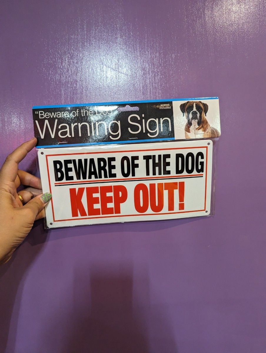 アメリカ輸入品★Beware of the dog KEEP OUT 犬 注意　看板　プレート　アメリカ　アメリカン　