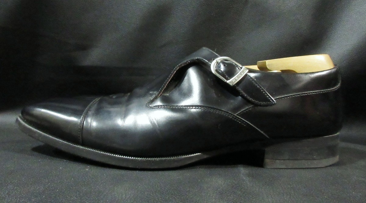 リーガル REGAL 24FR メンズ サイドモンクストラップ ストレートチップ キャップトゥ レザーシューズ 革靴 黒 ブラック ビジネスシューズの画像3