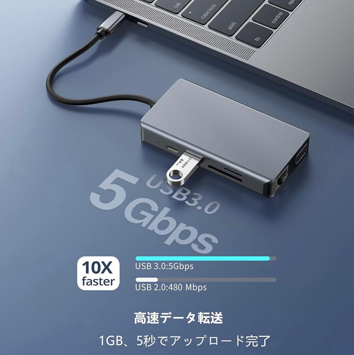 USB C ハブ9-in-1 Hurple マルチポート Type C アダプタ