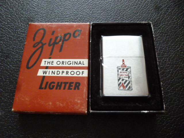 2003 ZIPPO ジッポー社セールスマン・モデル・1950年代のストライプ缶・デザイン・レプリカ＆1940年代の赤箱デザイン・レプリカ　未使用_画像1