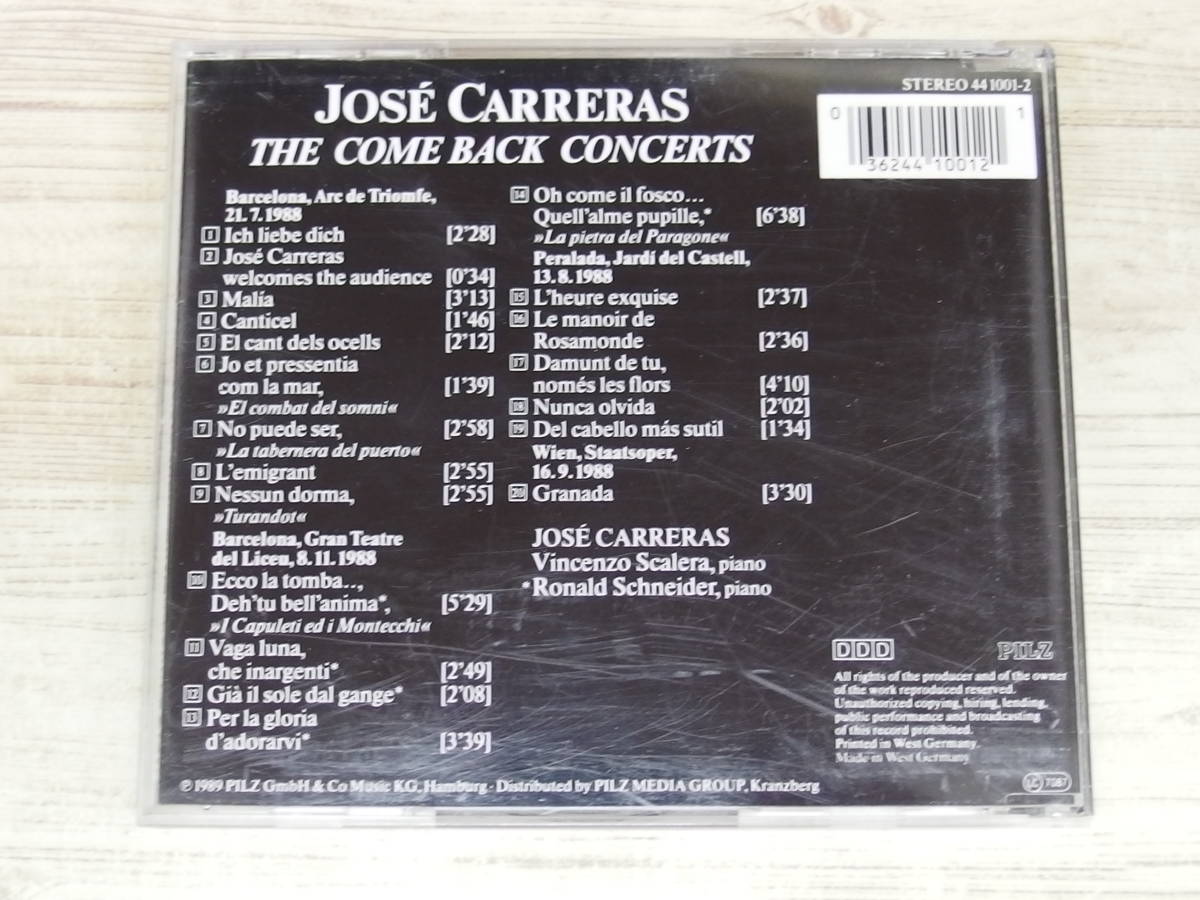 CD / The Come Back Concerts / Jose Carreras /『D12』/ 中古_画像2