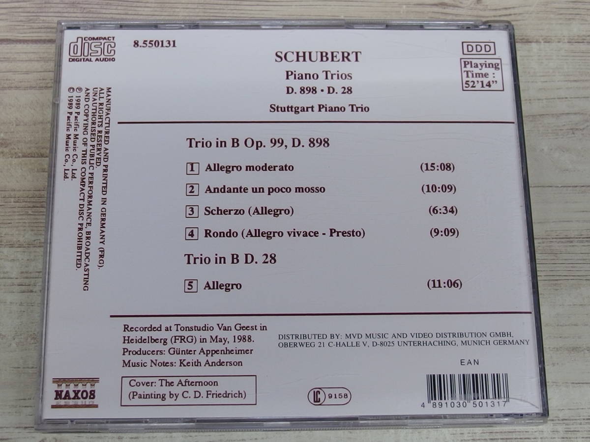 CD / Schubert;Piano Trios D28 / Stuttgart Piano Trio /『D12』/ 中古_画像2