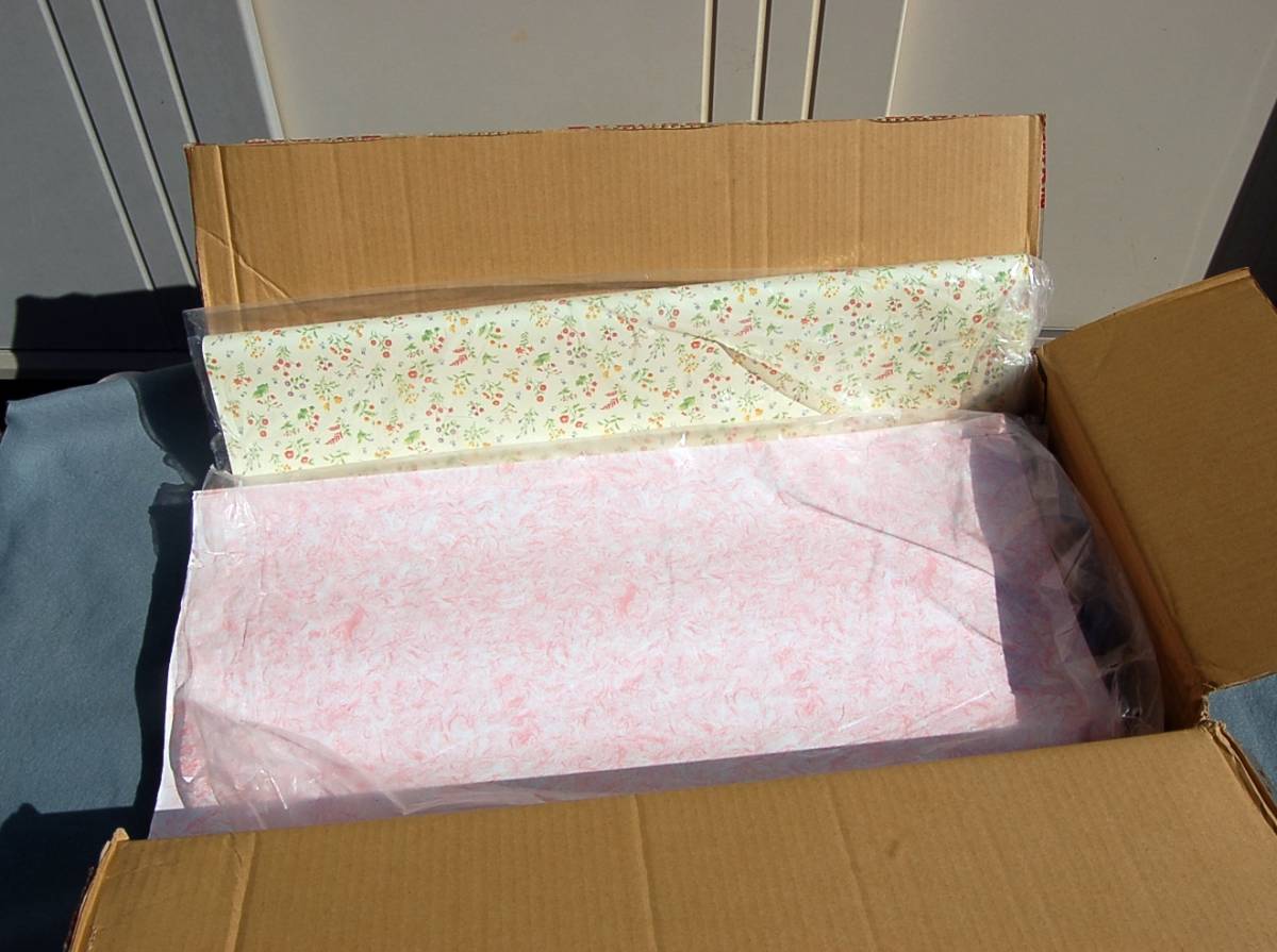 2種　包装紙　全判：1085×750mm　177枚　HEIKO 　オネスト：92枚　　ピンク系：85枚　　_画像1
