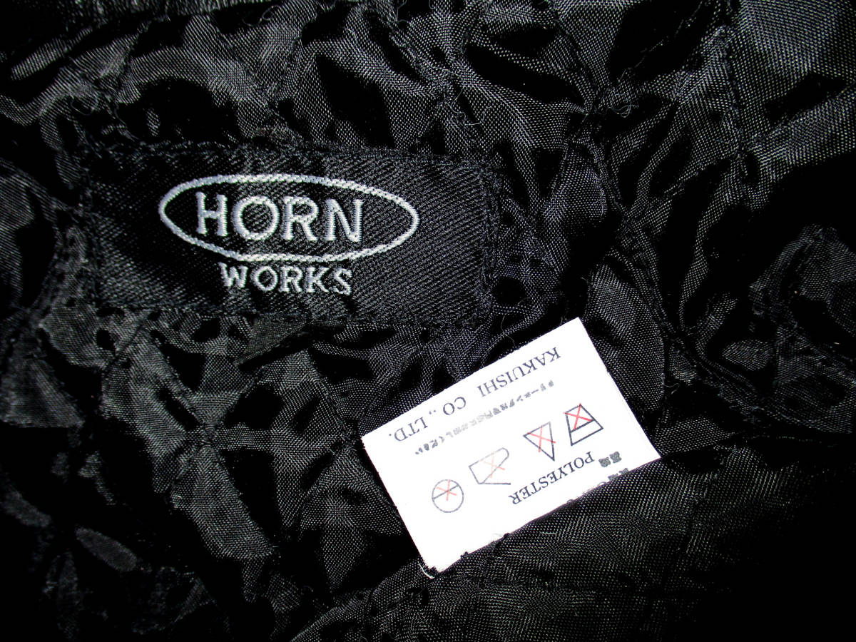 HORN WORKS 　ホーンワークス 　本革 レザー ダブルライダース ジャケット　黒　サイズ　L　　　（３E　３_画像9