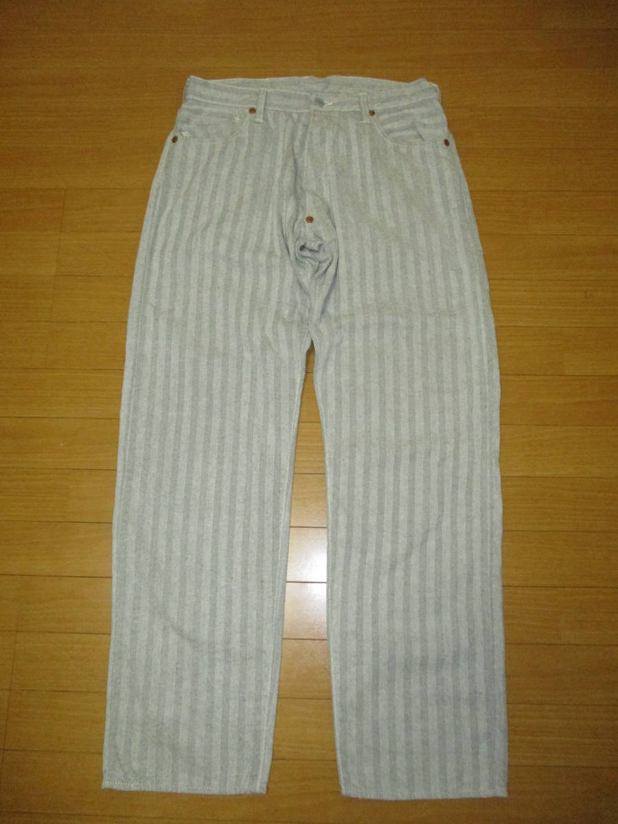 新 恵美寿神頭　 EVISU エヴィス　 LOT 2007 カモメペイント ヘリンボーン デニムパンツ サイズ 36 　　（３E　ハ大_画像1