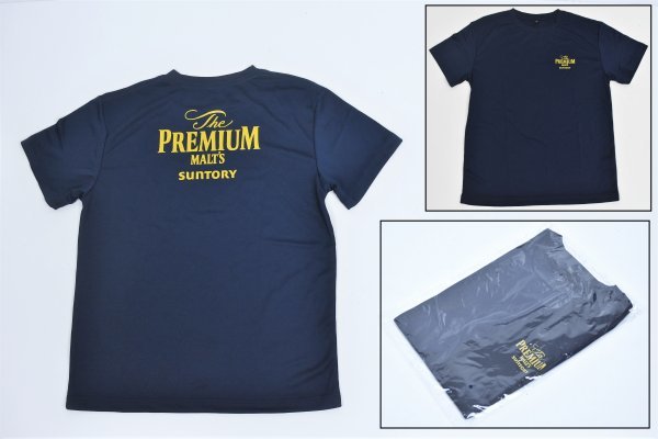 新品 非売品 サントリー プレミアムモルツ Tシャツ フリーサイズ F 半袖 1枚 SUNTORY プレモル ロゴ ノベルティ 企業物 販促 キャンプS-426の画像1