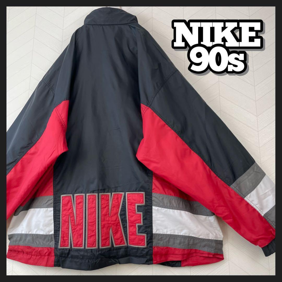 超激レア 90s NIKE トラックジャケット デカロゴ ナイロン ビックサイズ