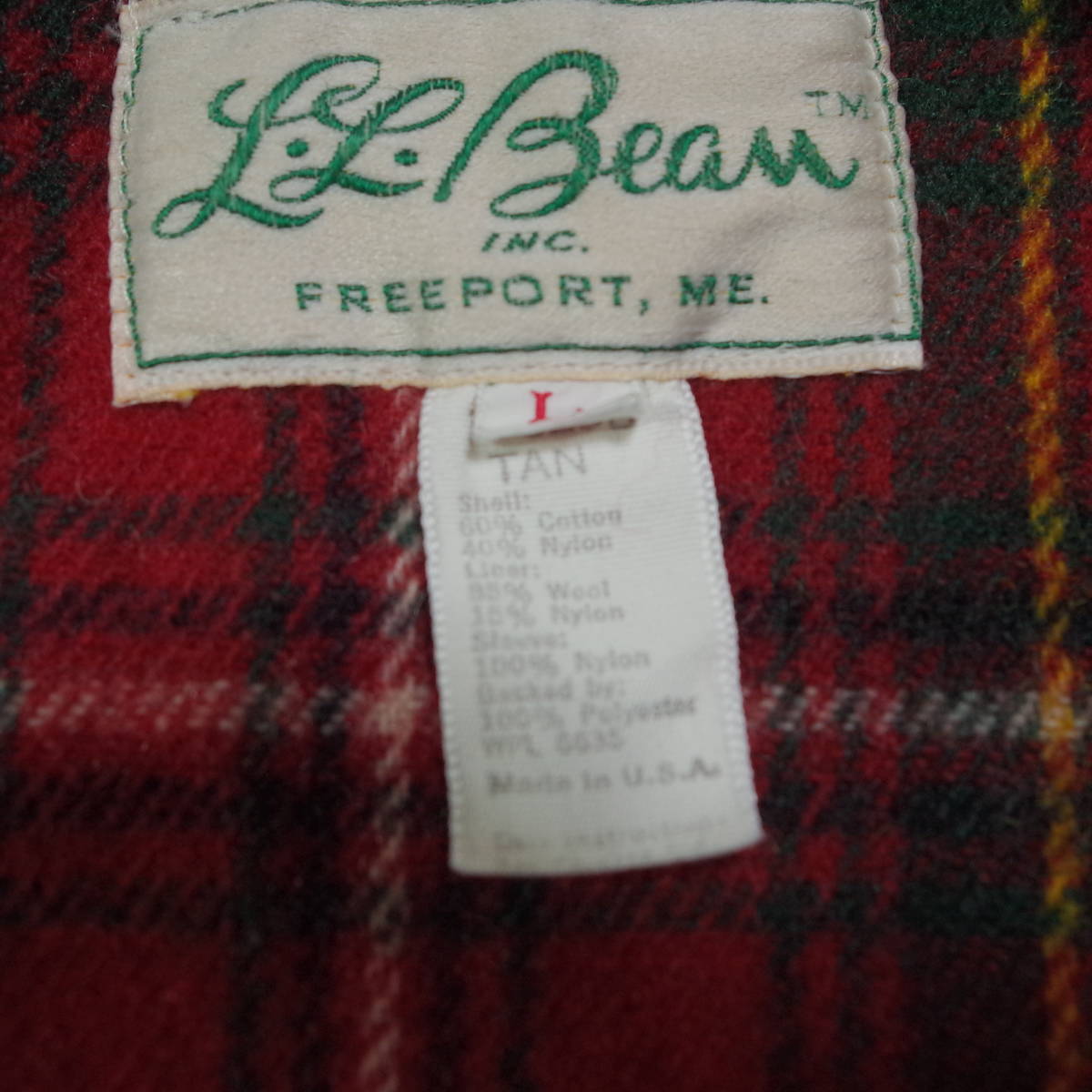 期間限定最終値下 L.L.Bean 筆記体タグ 60/40 ジャケット ウールライニング コーチ L 60s 70s ヴィンテージ made in USA アメリカ製